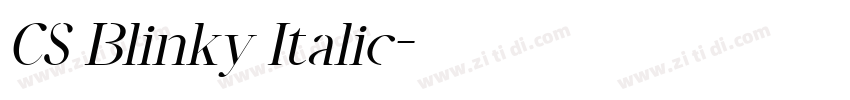 CS Blinky Italic字体转换